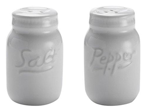 Ceramic Mason Jar Salt and Pepper Shaker Set