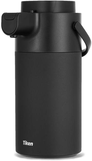 Stack man Airpot Coffee Dispenser With Pump - 135Oz/4L Thermal Coffee Carafes For Hot Beverage - Stainless Steel Insulated Coffee Thermos Carafe, Black