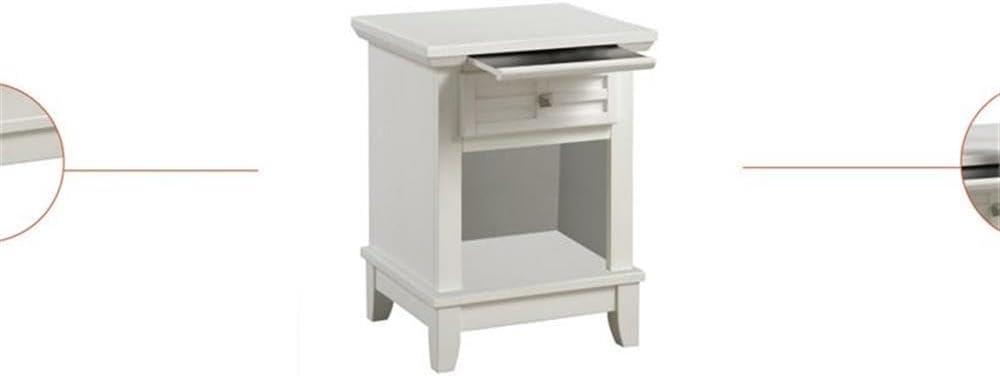 Homestyles Arts & Crafts Off White Wood Nightstand with Slide-out Shelf