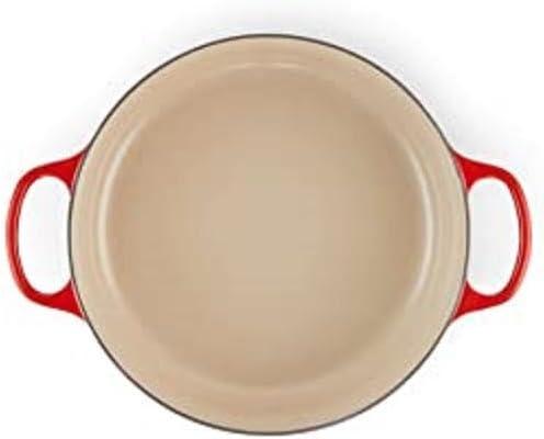 Cerise Enameled Cast Iron Round Dutch Oven, 6.75 qt