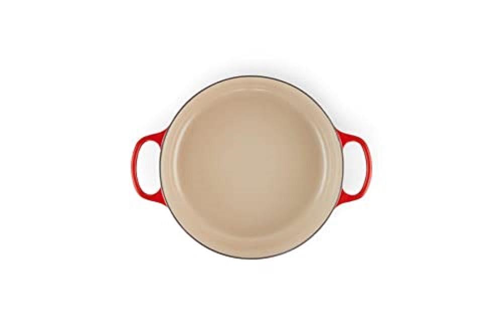 Cerise Enameled Cast Iron Round Dutch Oven, 6.75 qt