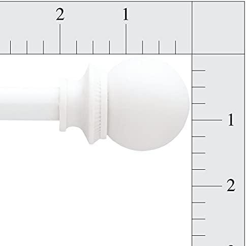 Wayfair Basics Petite Café Ball End Curtain Rod, 28-48" or 48-84" Adjustable Length, 7/16" Dia.