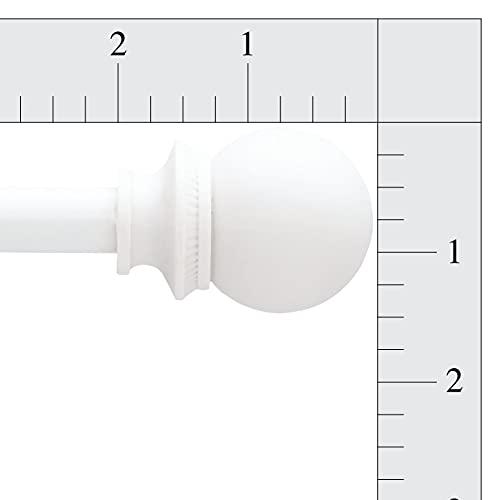 Wayfair Basics Petite Café Ball End Curtain Rod, 28-48" or 48-84" Adjustable Length, 7/16" Dia.