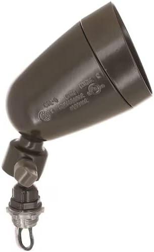 Hubbell 120 -Watt EQ LED Bronze 1 -Head Switch-Controlled Flood Light with Adjustable 1000