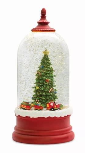 Melrose Christmas Tree Jar Snow Globe 10.5"H