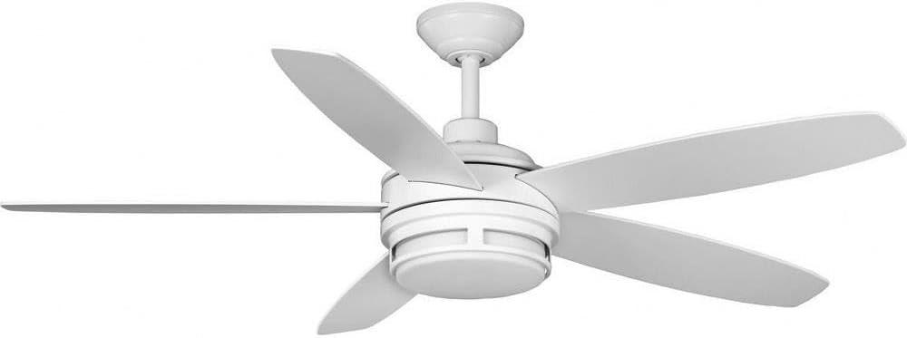 Satin White 54'' Ceiling Fan with LED Light and Remote