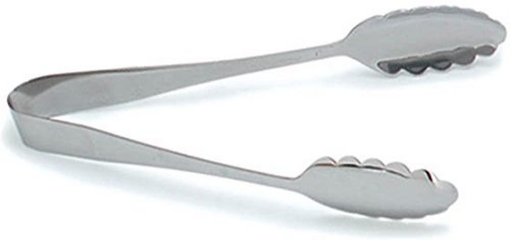 10.5" Stainless Steel Scalloped Serving Tongs