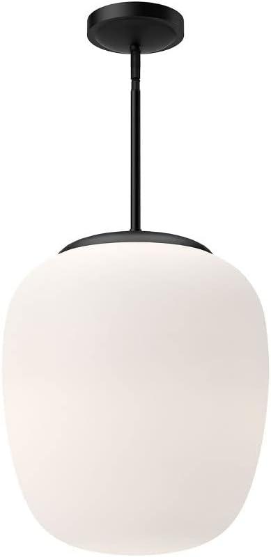 Holden Single Light Glass Steel Pendant