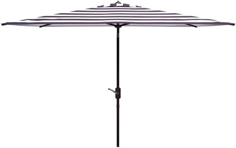 Iris Fashion Line 6.5 X 10 Ft Rectangle Umbrella - PAT8304 - Black/White - Safavieh