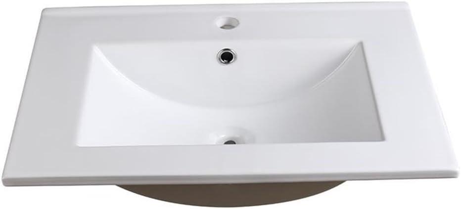 Fresca Allier 18.25'' White Ceramic Rectangular Bathroom Sink with Overflow