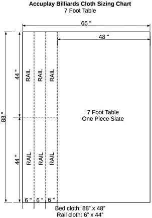 Accuplay 19 oz Pre Cut Pool Table Felt - Billiard Cloth Tan for 7' Table