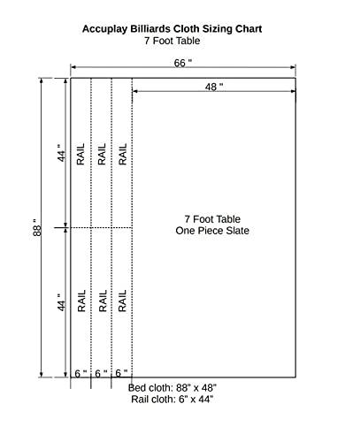 Accu-Play Worsted Fast Speed Pre Cut For 8' Table Pool Felt - Billiard Cloth Spruce Green