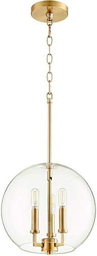 Quorum Lighting 3 - Light Pendant in  Aged Brass