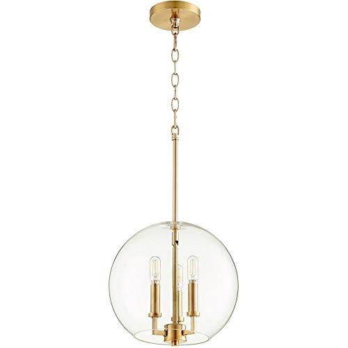 Quorum Lighting 3 - Light Pendant in  Aged Brass