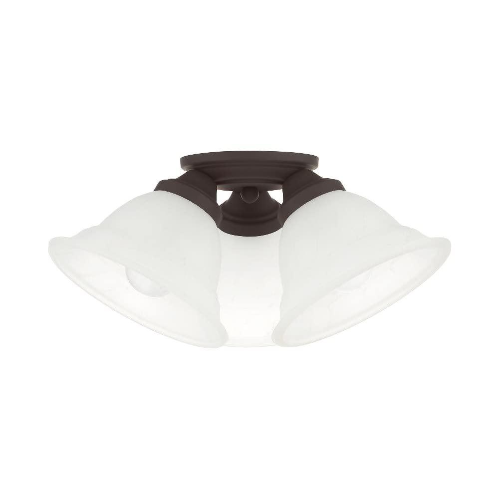 Livex Lighting Wynnewood 3 - Light Flush Mount in  Black