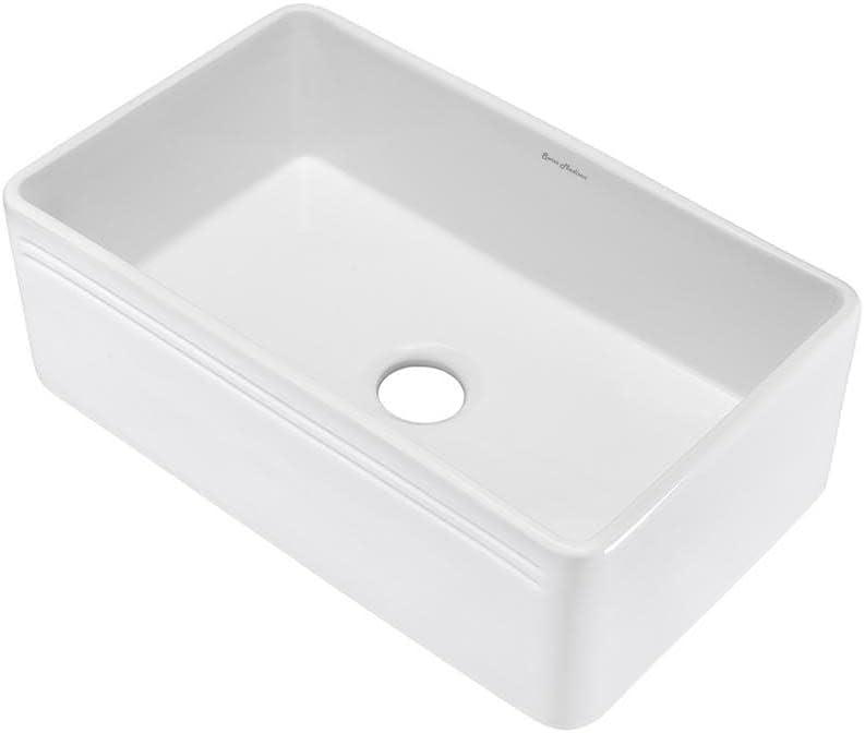 Delice 30 x 18 Ceramic, Farmhouse Kitchen Sink with Apron