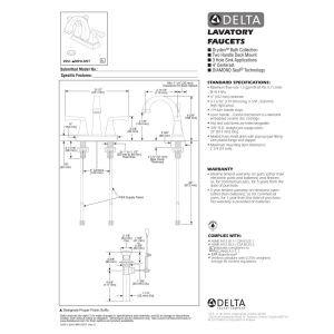 Dryden Centerset Bathroom Faucet with Drain Assembly