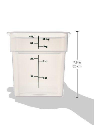 Cambro Translucent 4QT Square Food Container 4SFSPP190