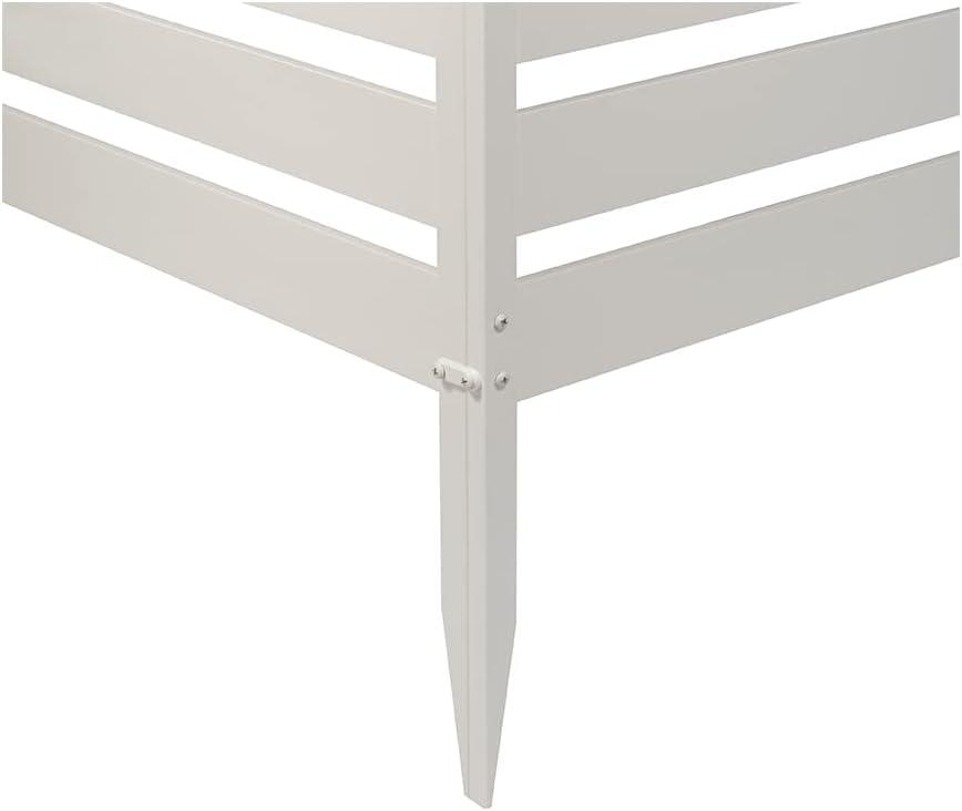 Zippity Outdoor Products 26in H x 24in W (3 Panels) No Dig Zippity Maui Fence Kit, Charcoal Color WoodTek Vinyl Fence Panel, Temporary Outdoor Border for Garden, Easy Install DIY Fence for Backyard, Patio, & Deck, ZP19066