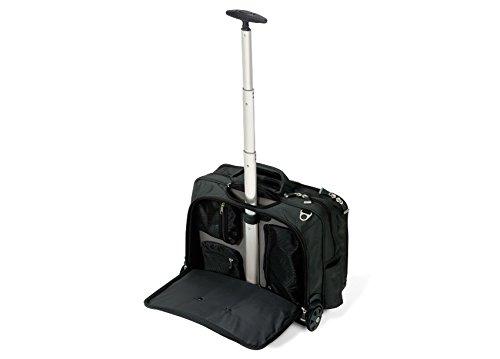 ErgoComfort Black Polyester 17" Laptop Roller Case with Telescopic Handle