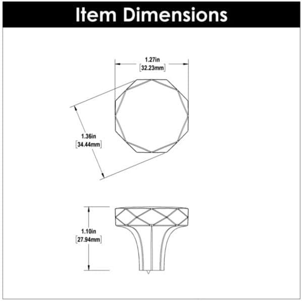 Karat 1.25" Diameter Round Knob