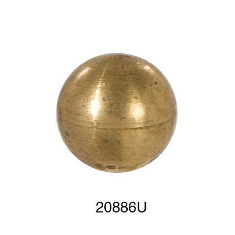 B&P Lamp® 3/4" Diameter Brass Ball Finial, 1/4-27F, Unf