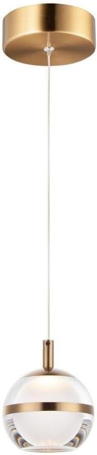 Et2 E24591-93 Swank 5" Wide Led Mini Pendant - Brass