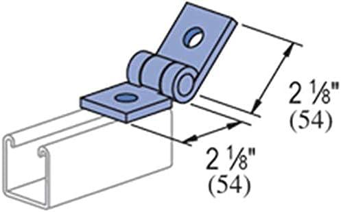 Electrogalvanized Adjustable Hinge Connector for 1-5/8 Inch Channel