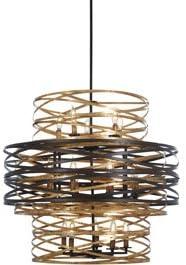 Minka Lavery Dark Bronze Mosaic Gold Chandelier 30" Wide Modern 18-Light Fixture for Dining Room House Foyer Kitchen Entryway Home
