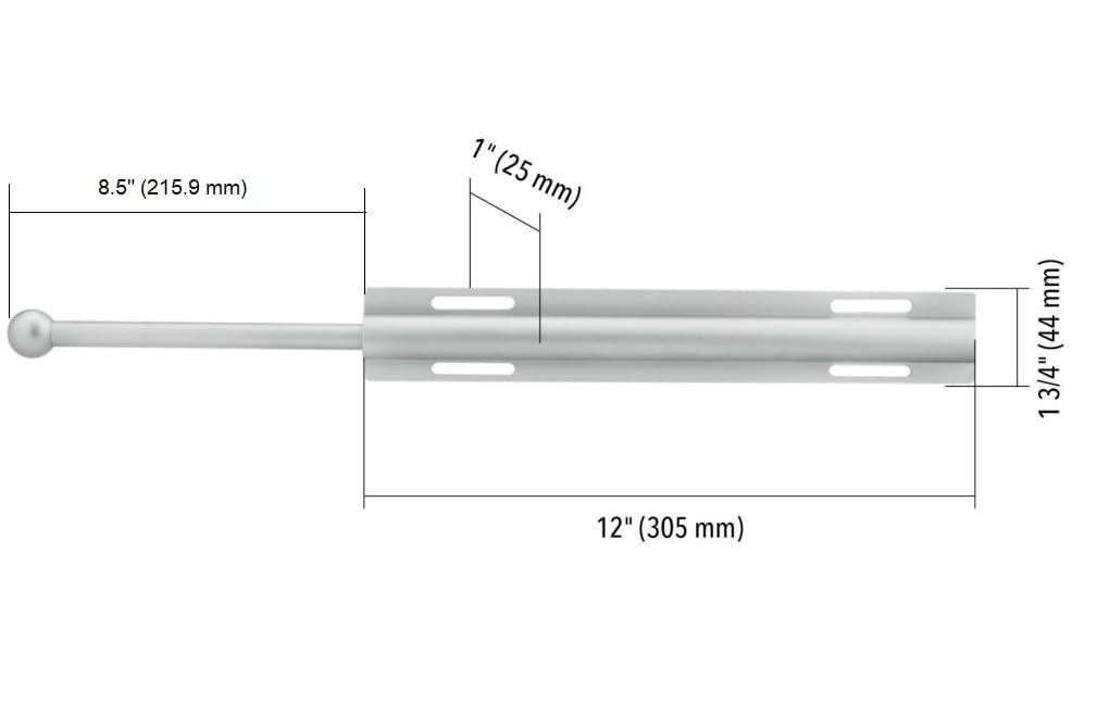 12-Inch Long Expendable and Reversible Pullout Closet Wardrobe Valet Rod with Installation screws (Polished Brass)