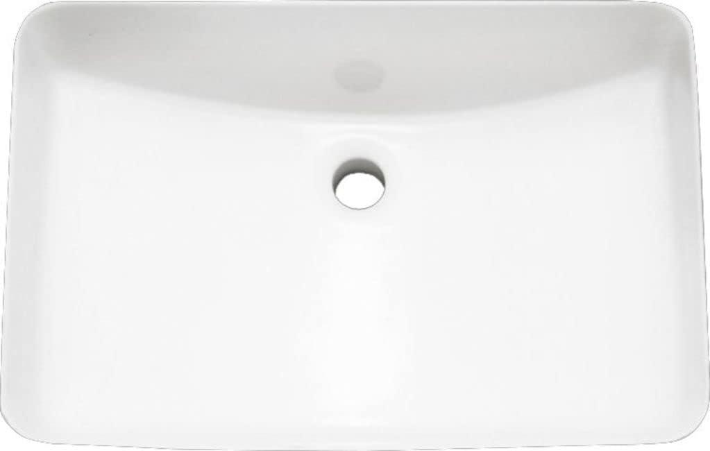 Proflo 14.5625'' White Vitreous China Rectangular Bathroom Sink