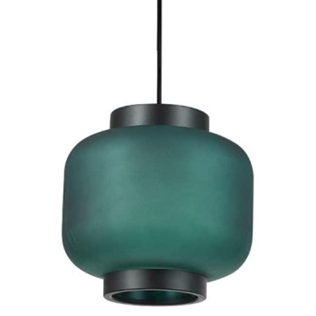 Globe Electric Laguna 1-Light Green Glass Pendant Light with CEC Title 20 LED Bulb Included, 64953