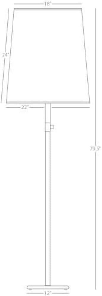 Robert Abbey Buster 79.5'' Polished Nickel Traditional Floor Lamp
