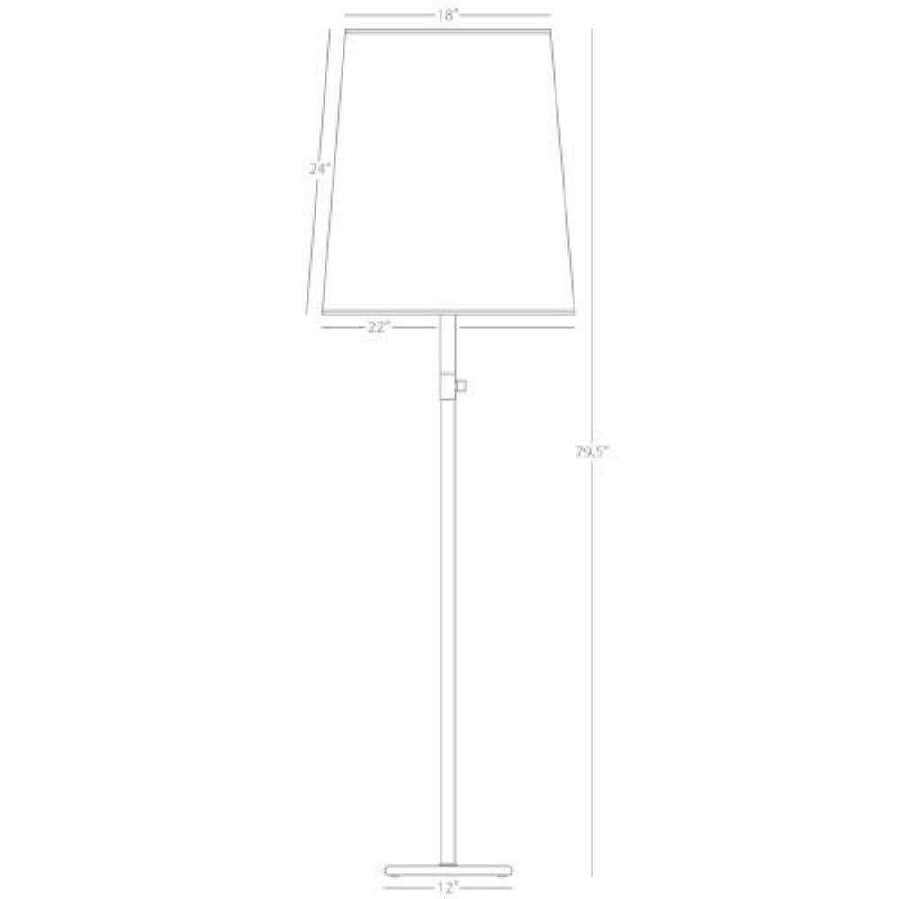 Robert Abbey Buster 79.5'' Polished Nickel Traditional Floor Lamp