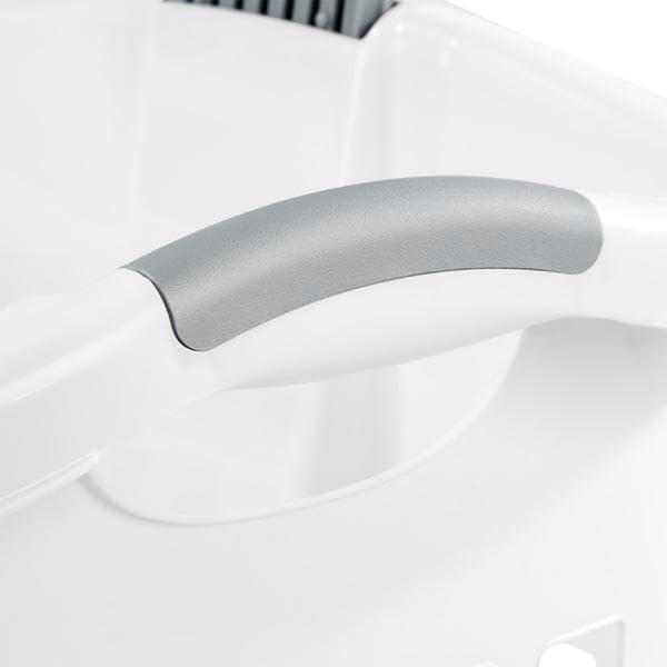 White Plastic 1.75 Bushel Ultra Wheeled Laundry Basket