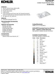 Hartland® 33" L x 22" W Undermount Kitchen Sink