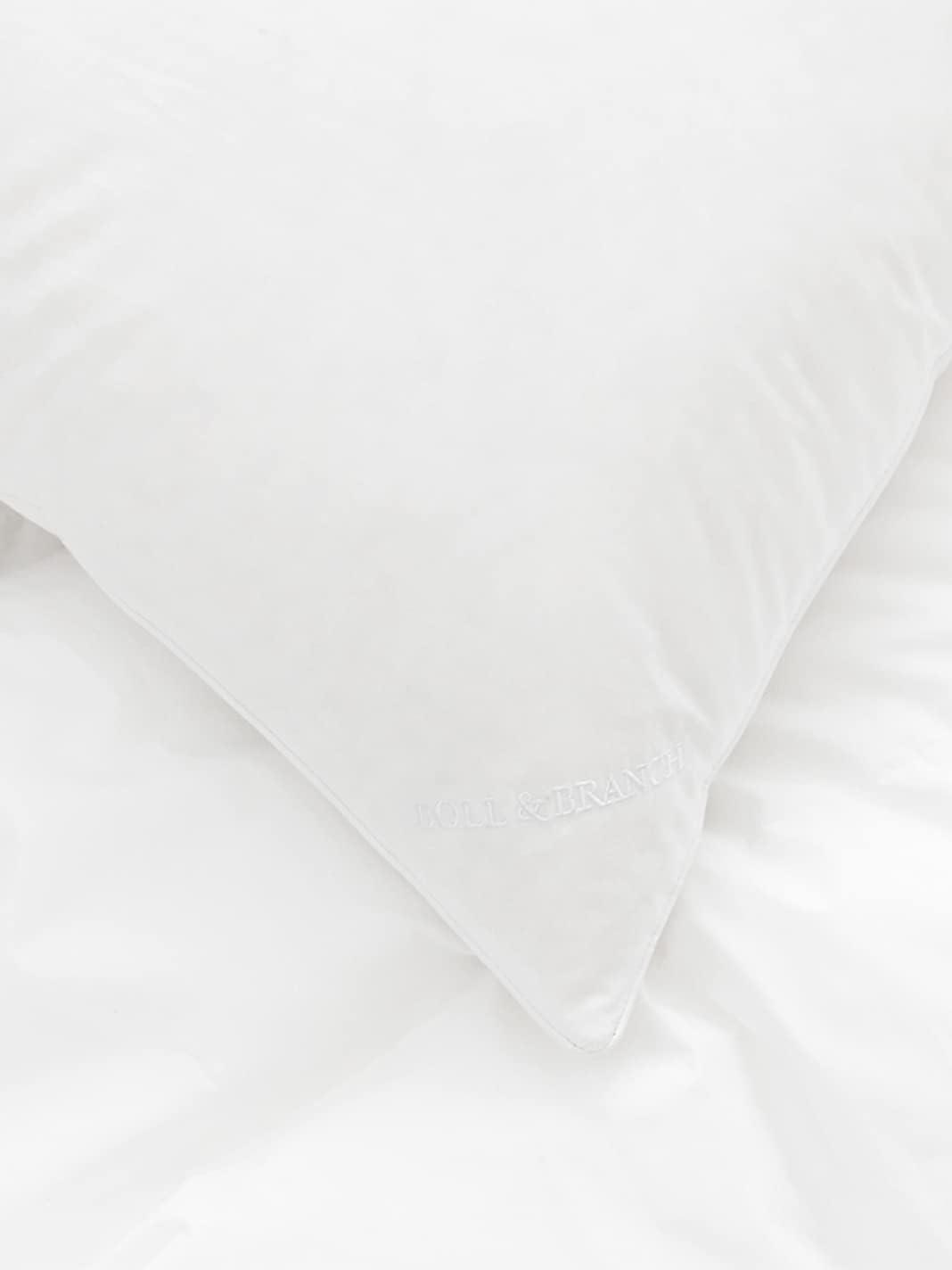 BOLL & BRANCH Down Alternative Pillow - Medium, Standard - Cooling Shell - Hypoallergenic Primaloft Luxury Down Alternative Fill - Superior Support