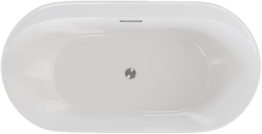 Swiss Madison Monaco 59" Freestanding Bathtub With Matte Black Stand SM-FB1002MB