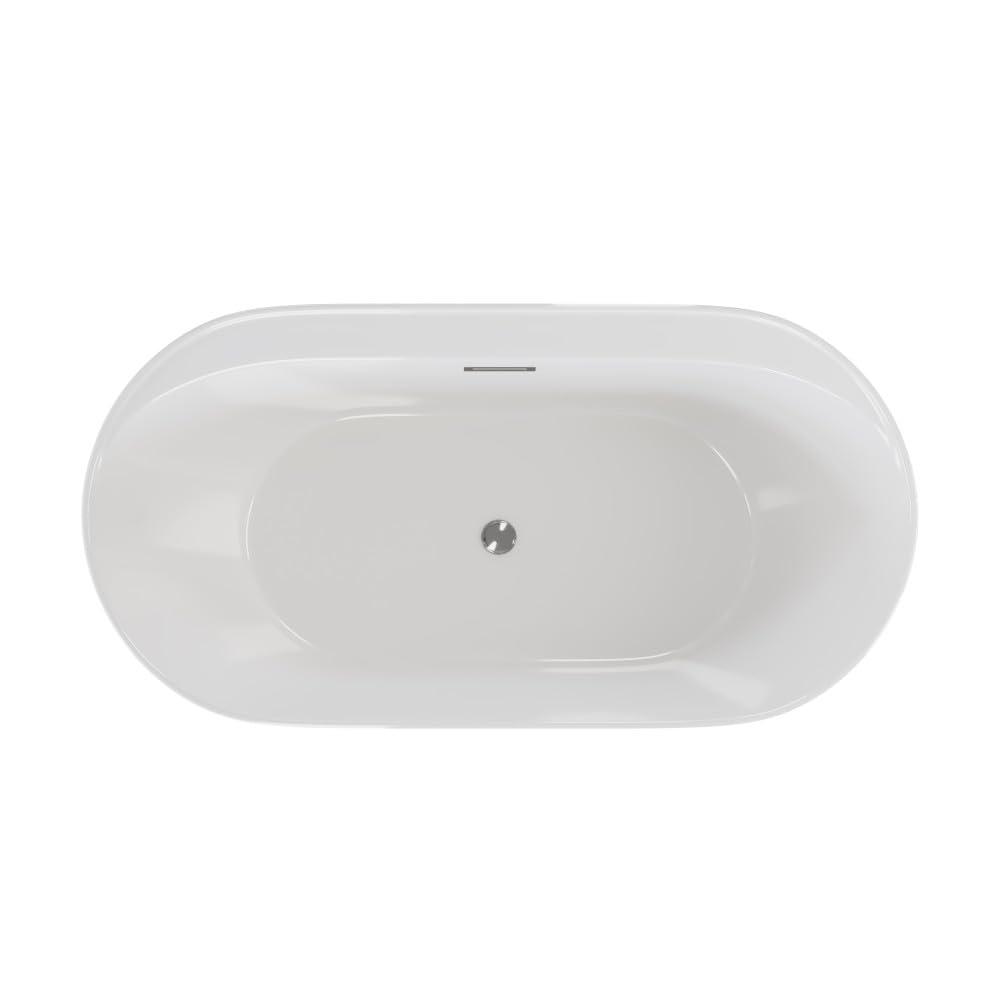Swiss Madison Monaco 59" Freestanding Bathtub With Matte Black Stand SM-FB1002MB