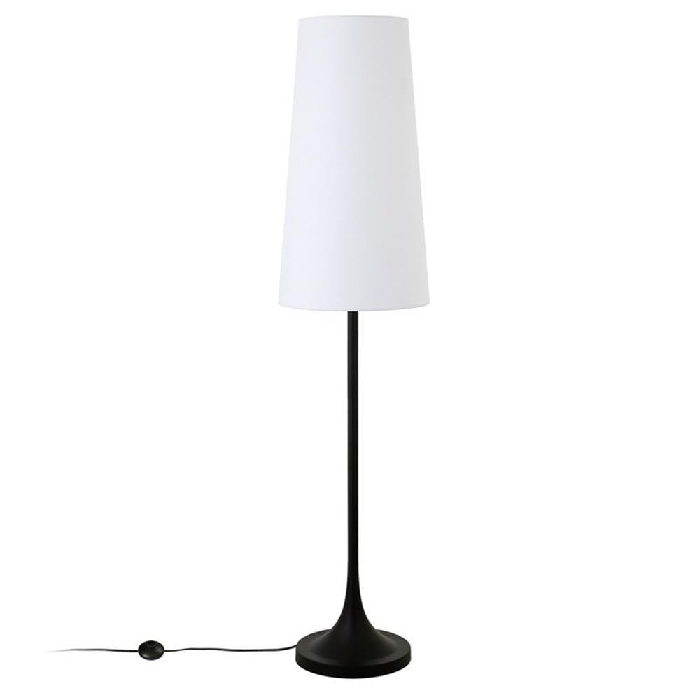 Evelyn&Zoe Yana 60" Tall Floor Lamp with Fabric shade in Blackened Bronze/White