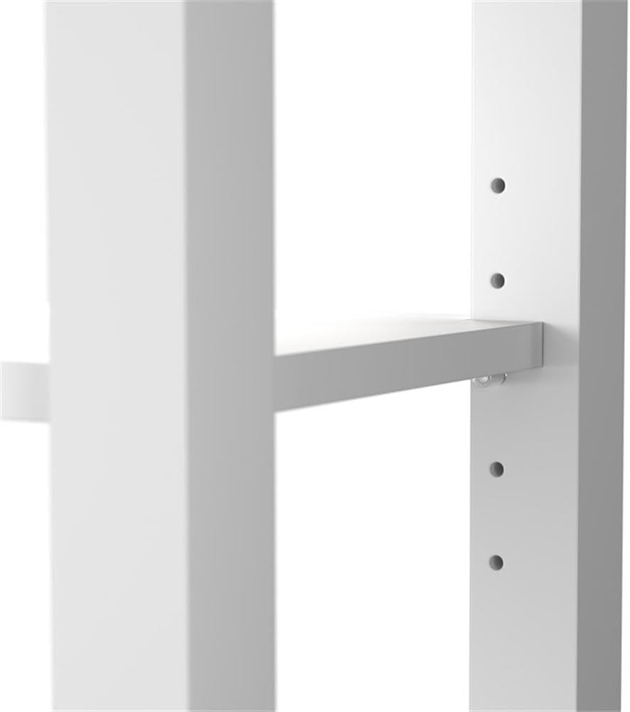 Mayfield Tall 5 Shelf Bookcase in Pure White and Shiplap Gray - Engineered Wood