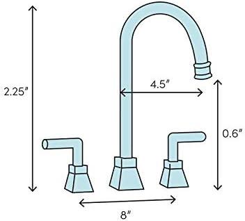 Kingston Brass Restoration Two-Handle 3-Hole Deck Mount Mini-Widespread Bathroom Faucet with Brass Pop-Up