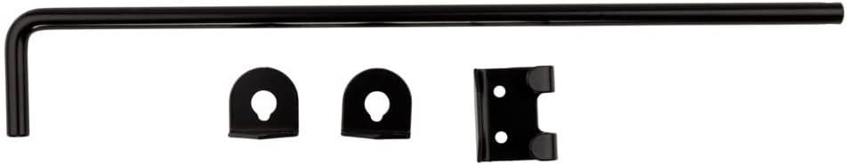 Black Steel Cane Bolt for Heavy Wood Gates