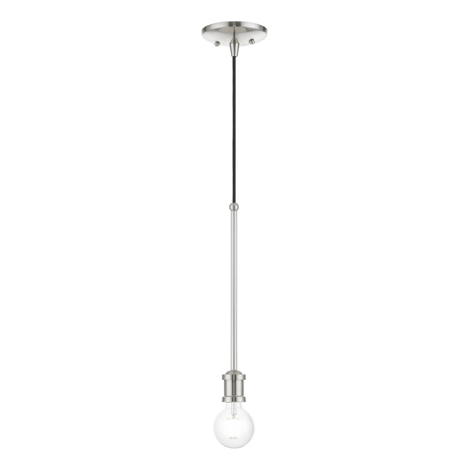 Livex Lighting Lansdale 1 - Light Pendant in Brushed Nickel