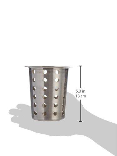 Winco Flatware Cylinder, Perforated, Stainless Steel, 4.5" dia