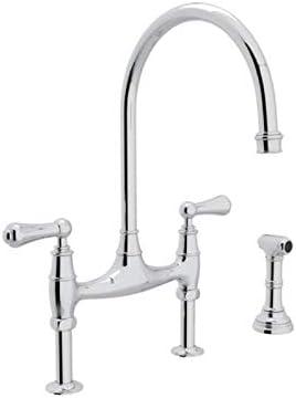 Perrin & Rowe U.4719L-APC-2 Georgian Era Bridge Kitchen Faucet With Side Spray