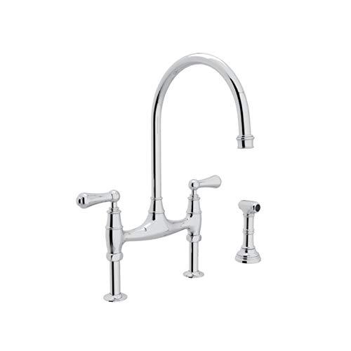 Perrin & Rowe U.4719L-APC-2 Georgian Era Bridge Kitchen Faucet With Side Spray