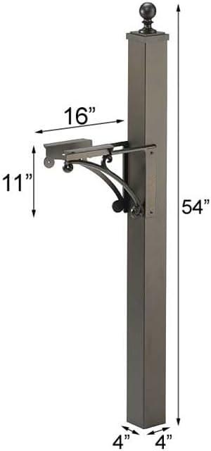 Deluxe French Bronze Aluminum Mailbox with Side Plaques