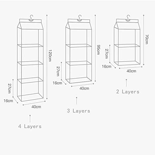 Gray Polyester Pull Down Hanging Closet Caddy