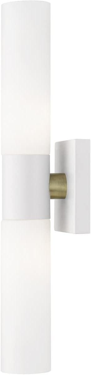 Livex Lighting Textured White ADA 2-Light Vanity Sconce